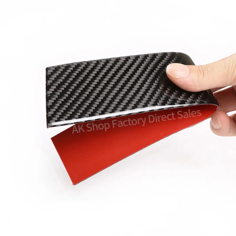 For Mercedes Benz Smart 2016-2021 Real Carbon Fiber Car Built-in Welcome Door Sill Scratch Panel Cover Sticker Car Accessories