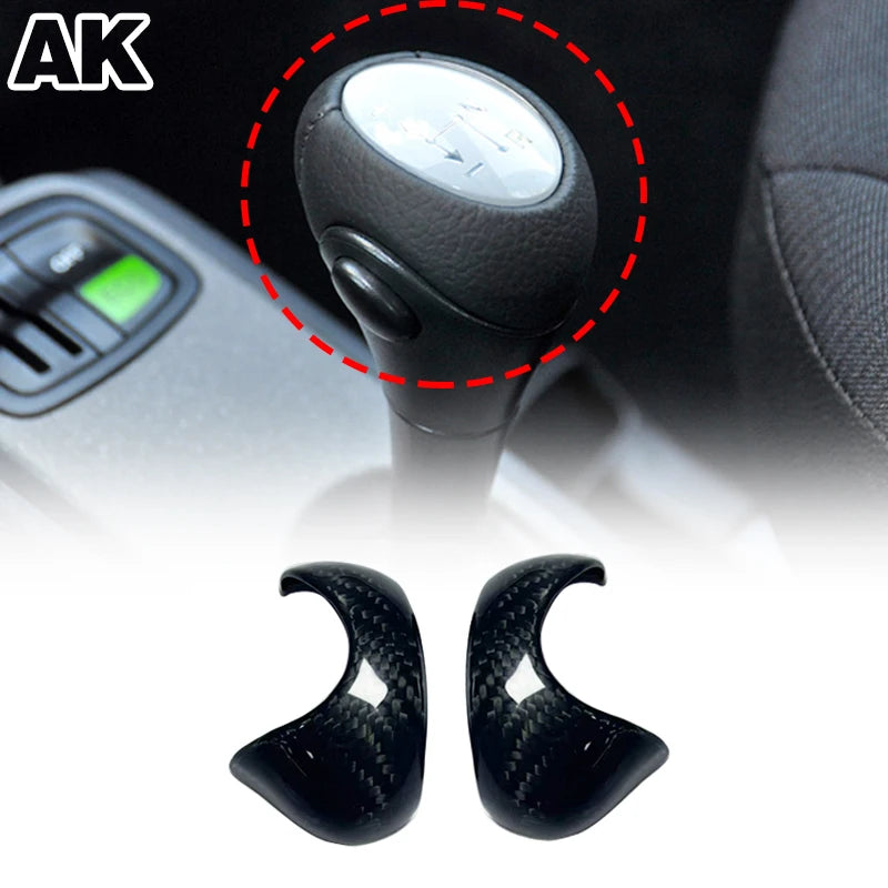 For Mercedes-Benz Smart Fortwo 451 2009-2015 Real Carbon Fiber Car Center Console Gear Shift Cover Upgrade Car Accessories