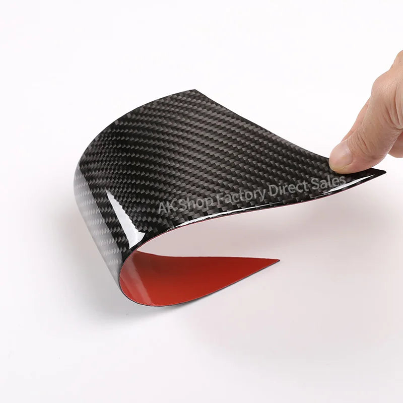 For Mercedes Benz Smart 453 2016-2021 Real Carbon Fiber Car Door Buffer Scratch Pad Panel Cover Sticker Car Interior Accessories