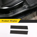 For Mercedes Benz Smart 2016-2021 Real Carbon Fiber Car Built-in Welcome Door Sill Scratch Panel Cover Sticker Car Accessories