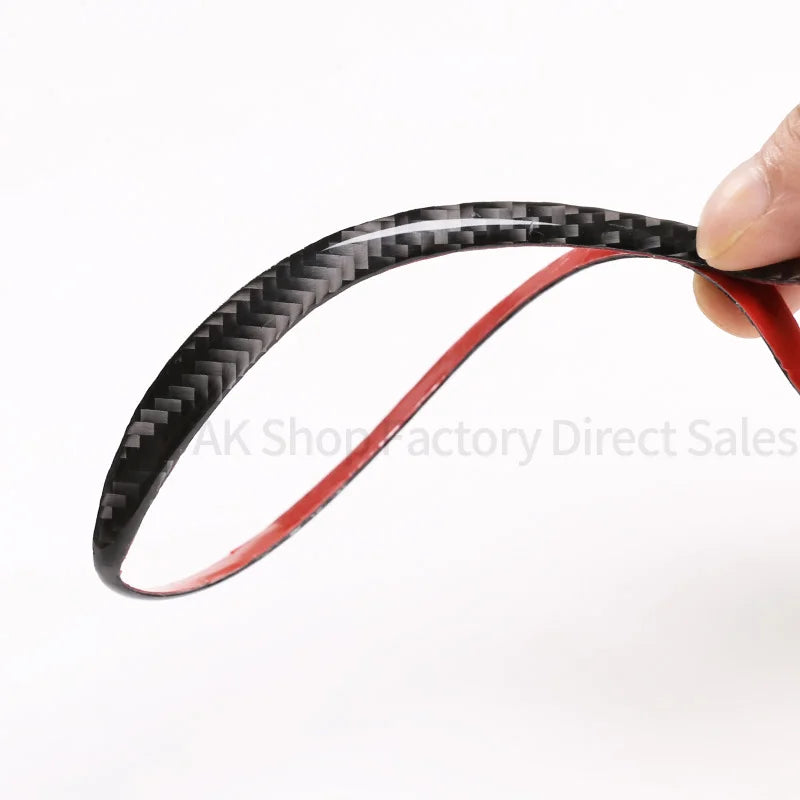 For Mercedes Benz Smart 453 2016-2021 Real Carbon Fiber Car Front Logo Circle Panel Cover Decorative Sticker Car Accessories