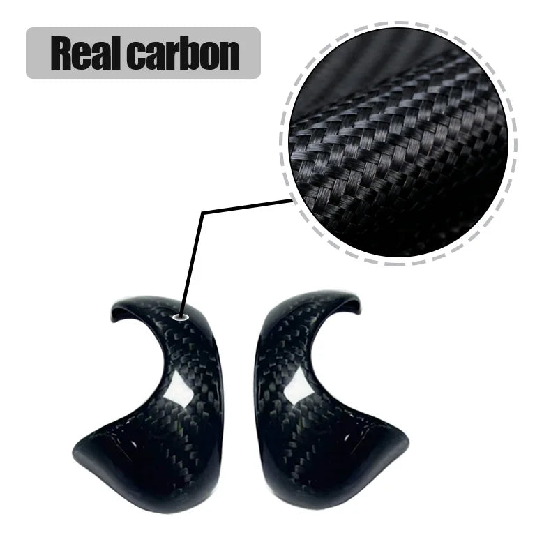 For Mercedes-Benz Smart Fortwo 451 2009-2015 Real Carbon Fiber Car Center Console Gear Shift Cover Upgrade Car Accessories
