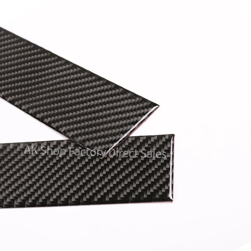 For Mercedes Benz Smart 2016-2021 Real Carbon Fiber Car Built-in Welcome Door Sill Scratch Panel Cover Sticker Car Accessories